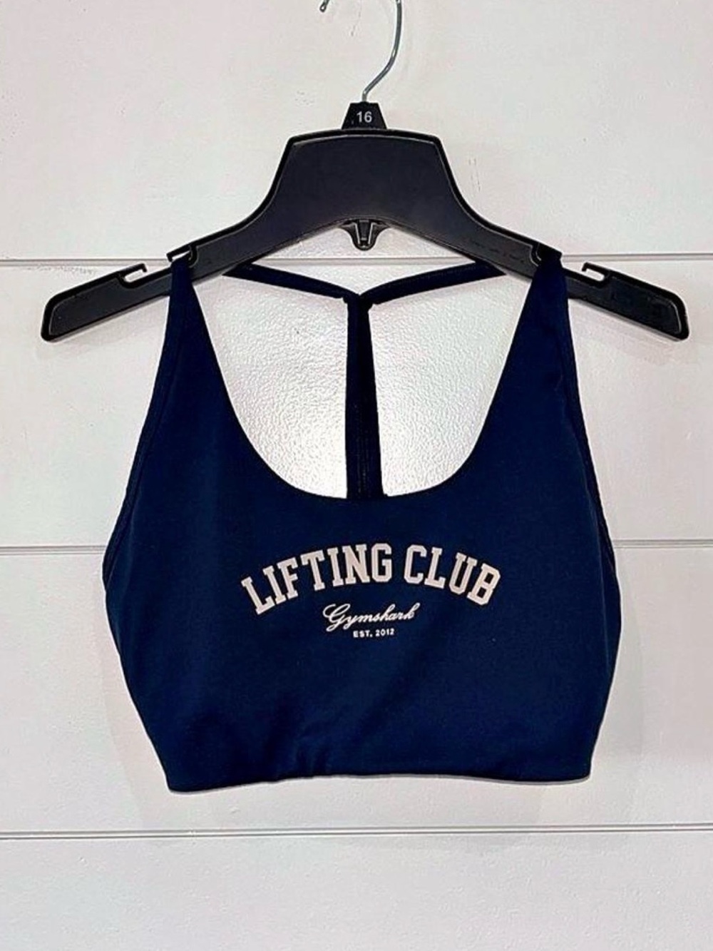 Gymshark Navy "Lifting Club" Sports Bra